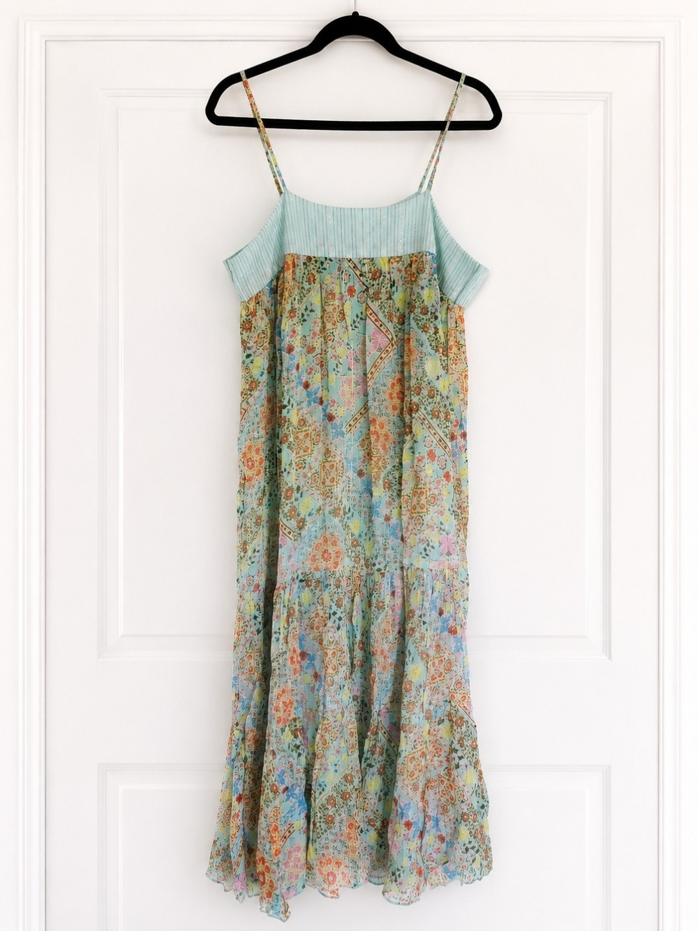 RAGA Mint & Multicolor Floral Maxi Dress